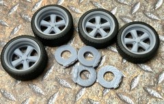 Resin 20 Inch: “Porsche SportClassic” Model car Wheels/Tires 1/24 1/25 scale