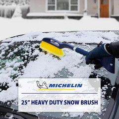 Heavy Duty 25 In. Snow Brush with Ice Scraper, Ergonomic Dual Handle Design – 2