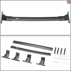 DNA MOTORING Front, Rear Pair of Roof Rack Cross Bars Compatible with Kicks