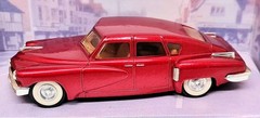 MATCHBOX DINKY #DY-11 METALLIC MAROON RED 1948 TUCKER TORPEDO DIECAST 1:43-scale