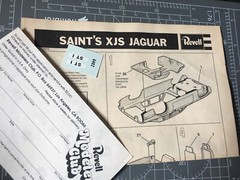 1/25 Revell Jaguar XJ-S The Saint’s TV Show Used-Missing Clear Parts-Snap Kit