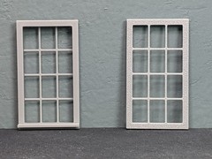 1/24 Scale Windows For Diorama Buildings (set of 4)