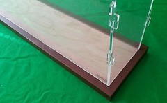 27 x 5 x 10 Acrylic Display Case for Trucks Ocean Liner Cruise Ships wooden base