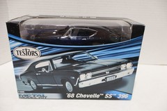 Testors 1968 Black Chevy Chevelle SS 396 Silver Series Metal Model Kit 2010