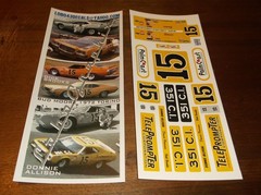 Donnie Allison #15 1972 TELEPROMPTER Torino, 1/24/25th scale decals LoboGraphix
