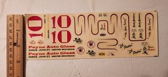 Unused 60s AMT 1:25 Vintage SD-4 # 10 Payne Auto Glass Decal Sheet Michigan
