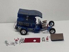 Vintage Monogram Paddy Wagon Police Hot Rod Partially Built Model Kit