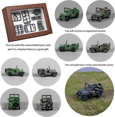 1:72 Scale Willys Jeep Model Kit – DIY Assembly for Historical Collectors