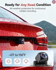REDTIGER F7N 4K Dual Dash Cam, 5.8GHz WiFi-20 MB/s Fast Transfer, 64GB Card,