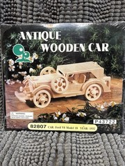 Antique Wooden Model Kit – #P43722 – Style #82807 – 1932 Ford V8 Model 18 – NIB
