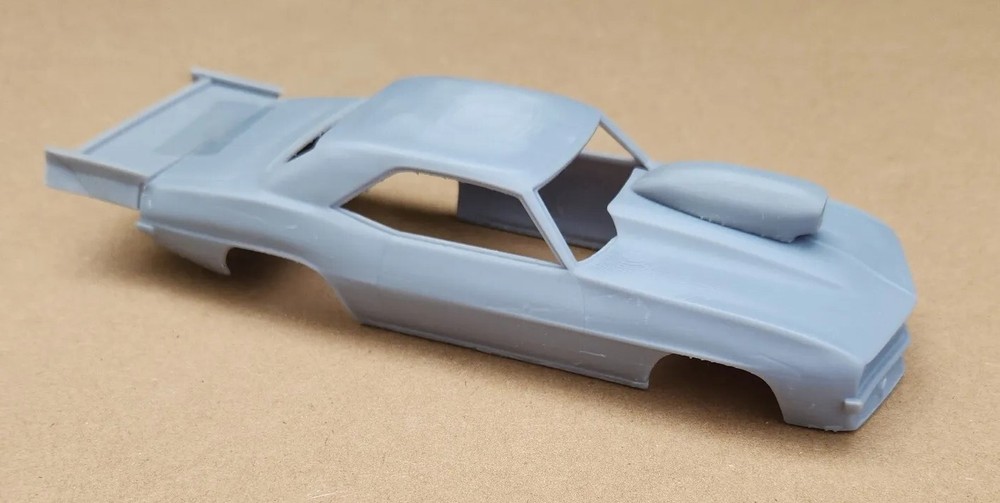 ABS-LIKE RESIN 3D PRINTED 1/18 1969 CHEVY CAMARO OUTLAW, SUPER GAS PRO BODY
