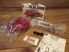 Vintage AMT 1930-40’s FORD Custom Tudor Sedan Car Model Kit – JUNKYARD PARTS!