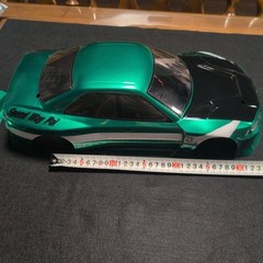 1/14 RC Car R34 Skyline Body Metallic Green LED Lights