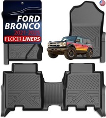 Carbon Fiber Floor Mats for Ford Bronco 4-Door 2021 2022 2023 2024 2025 (Not