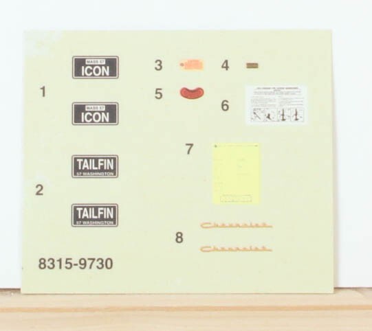 Model kit Decal Sheet Misc Plates unused P2