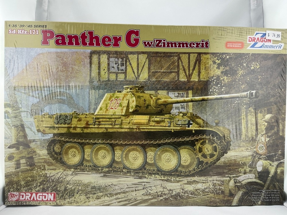 DRAGON MODEL #6384 Sd.Kfz.171 Panther G w/Zimmerit 1:35 Scale Photo-Etched Parts