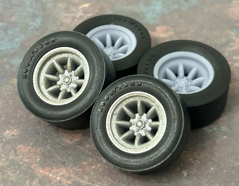 1/24 Scale: “Minilite Wheels For Trans Am Race Series” W/ Goodyear Racing Slicks