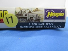 Hasegawa German Army 8 Ton Half Track Quadruple 20mm AA SD KFZ Model Kit ~ I2#17