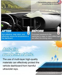 CARTIST Dashboard Cover Compatible with Nissan Titan 2004-2012 Accessories Dash