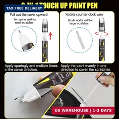 Boulder Gray Pearl(KBY) for Nissan Touch Up Paint Pen, 2 in 1 Car Scratch Remove