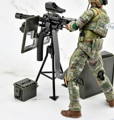 TomyTec Little Armory 1/12 MACHINE GUN M134 Defensive Config Model Kit #LD052