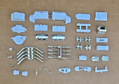 AMT 1/25 DOUBLE DRAGSTER, FIAT TOPOLINO ENGINE AND RELATED PARTS