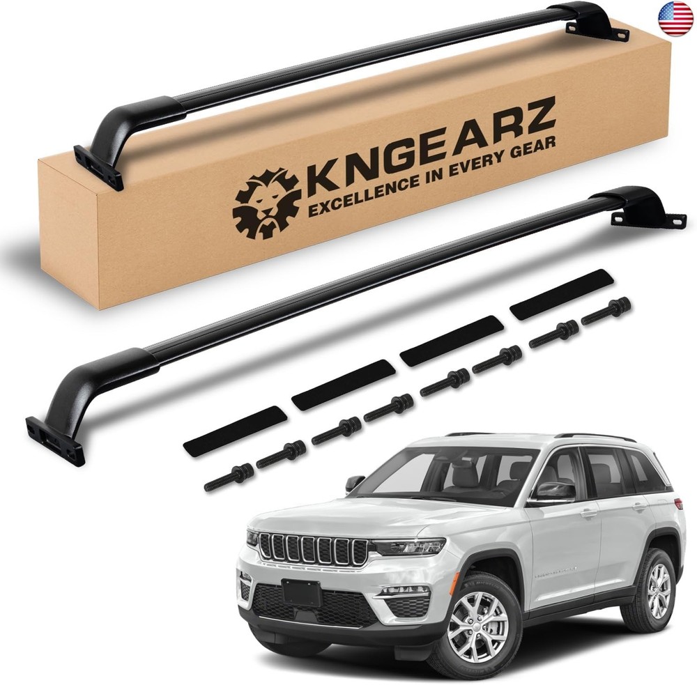 KNGEARZ 260lb Side Rails Roof Rack Cross Bars Fit for 2022-2024 Jeep Grand