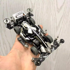 TAMIYA 4WD Racing Car FMA Chassis Custom Painted Black Silver Grey Mirror