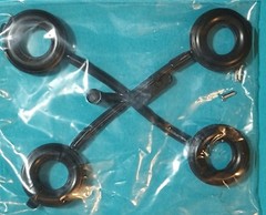 🔥57 FORD RANCH WAGON BLACK WALL TIRES – MONOGRAM 4193 – MODEL KIT PARTS LOT🔥