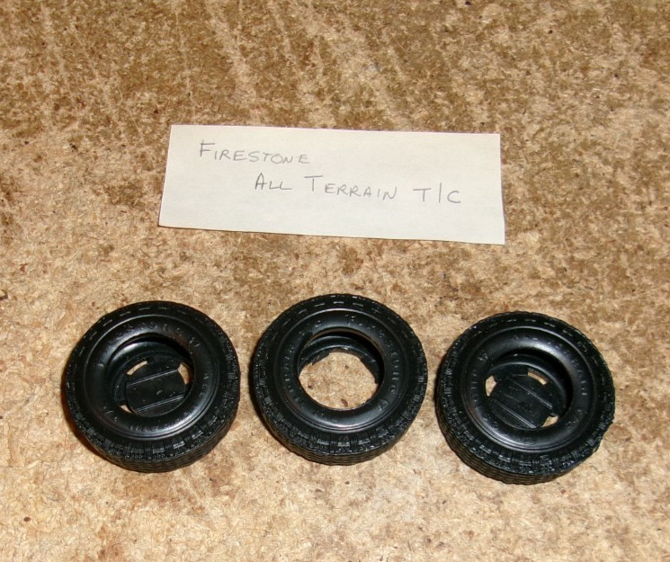 3-lot 1/24-1/25 firestone all terrain t/c 1 1/4″dia. x 3/8″w rubber tires new