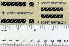 Ferrari 308GT Rainbow MPC 1:24 Model # 1-0554 Decal Only Not A Kit