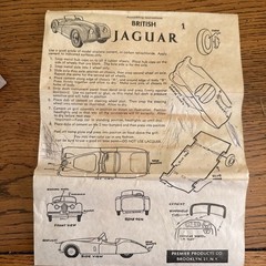 Vintage 1950s Premier Products Co Jaguar XK120 Model Car Kit BOX ONLY FREE SHIP