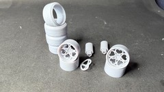 Heart Wheels, exhaust tips and steering wheel