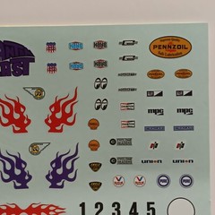 Decal Sheet Bantam Blast Altered Roadster MPC 1/25 AA/FA FUEL Vintage Sponsors