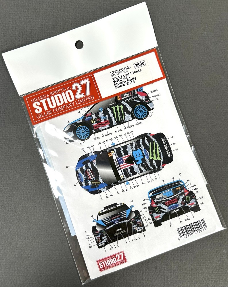 Studio27 1/24 Ford Fiesta Monza Rally 2014 Decal DC1105 Ken Block Fits Belkits