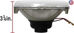 Parts N Go 4×6 Rectangular Plain Conversion Headlights Halogen H4 Bulb Set –
