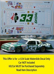 NASCAR DECAL #33 BANDIT 1987 CHEVROLET MONTE CARLO HARRY GANT 1/24 POWERSLIDE
