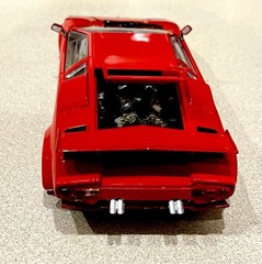 🏁 Built Plastic Model Car Kit TAMIYA Red Lamborghini Countach LP500S – 1/24 🏁