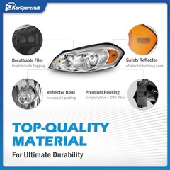 Headlights OE Replacement Clear Lens I Chrome Housing I Amber Reflector