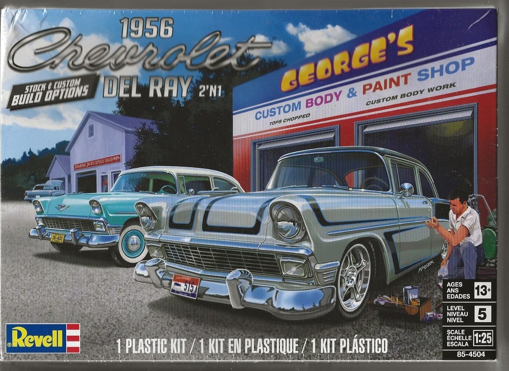 Revell 1956 ’56 Chevrolet Del Ray, Builds 1 of 2 Ways 1/25 4504 ST (104)