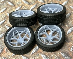 Resin 21/20 Inch Brixton UltraSports Model car Wheels and Tires 1/24 1/25 scale
