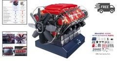 V8 Engine Model Kit Build Your Own Working Mini Engine STEM Educational