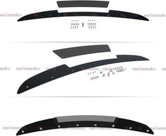 2 Pieces Rear Wickerbill Spoiler Compatible with 2005-2010 Chrysler 300 SRT,