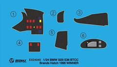 Platz 1/24 DRESS UP PARTS For BMW 320i E36 1996 Plastic Model Kit