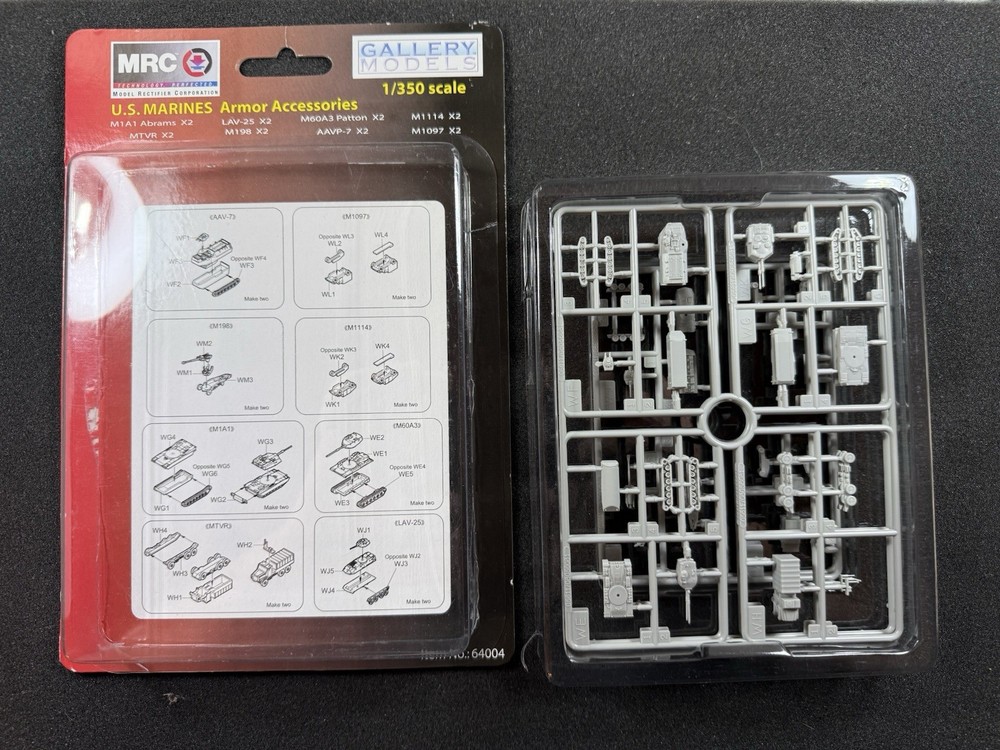 MRC Gallery Models 1:350 Scale U. S. Marines Armor Accessories New Open Box