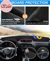 Dashboard Cover Compatible with Kia Soul 2014-2019 Accessories Dash Cover Mat No