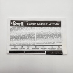 Revell 1/25 Cadillac Lowrider 85-2864 Parts Instruction Sheet Only