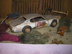 1/24 Custom RUSTY WEATHERED 1970’s Chevy Chevelle Race Car for Junkyard diorama