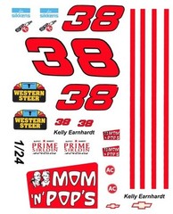 #38 Kelly Earnhardt Camaro or Lumina 1/25th – 1/24th Scale Waterslide Decals