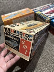 6 1960 63 AMT Hubley Chevy Mercury Lincoln Buick Mercedes Car Model Kit Box Only
